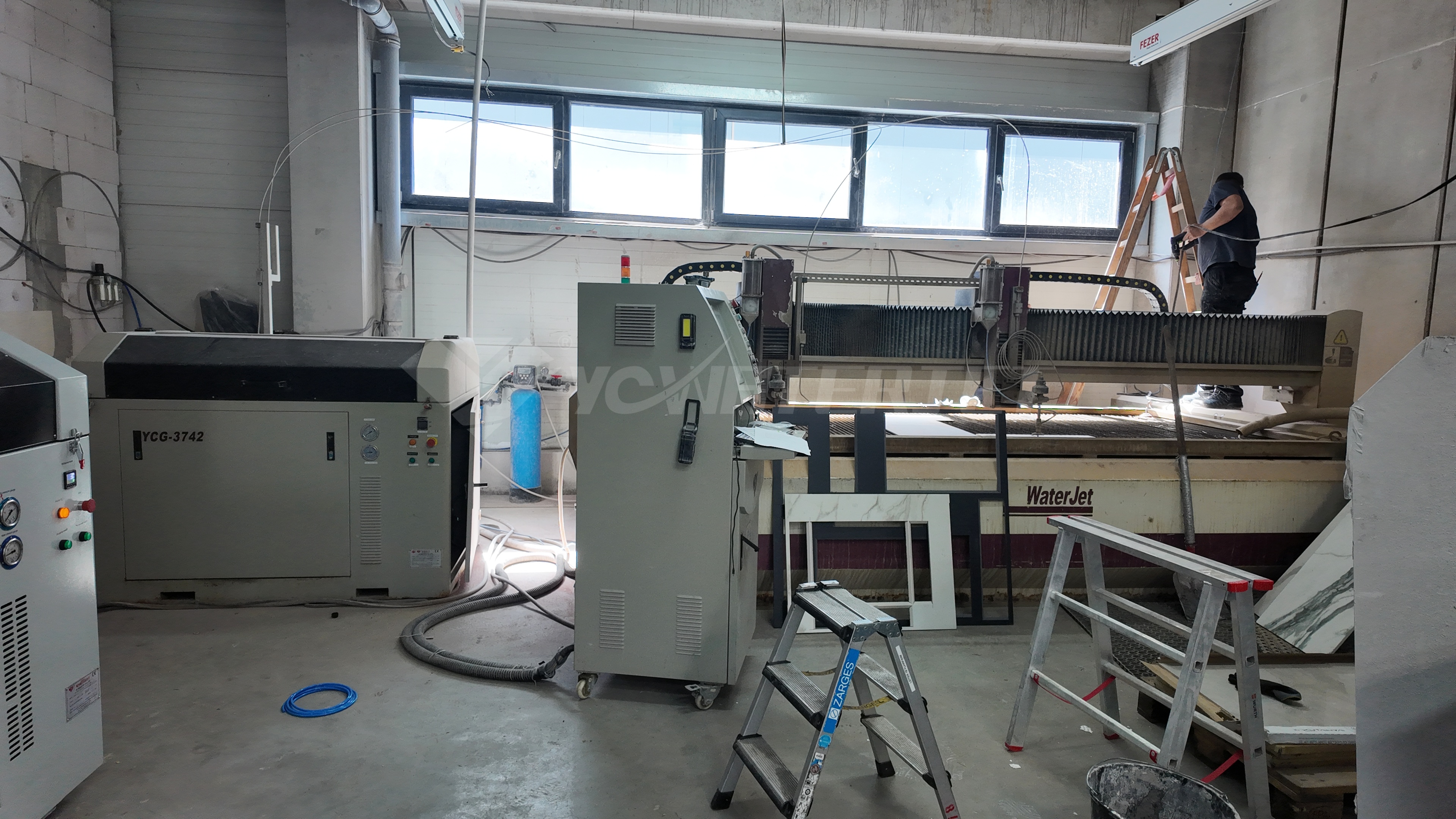 Doppelkopf-Wasserstrahl. 